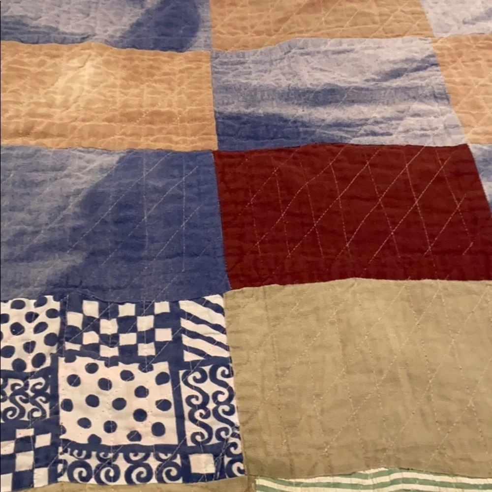 Vintage Handmade Pieced Quilt Reversible